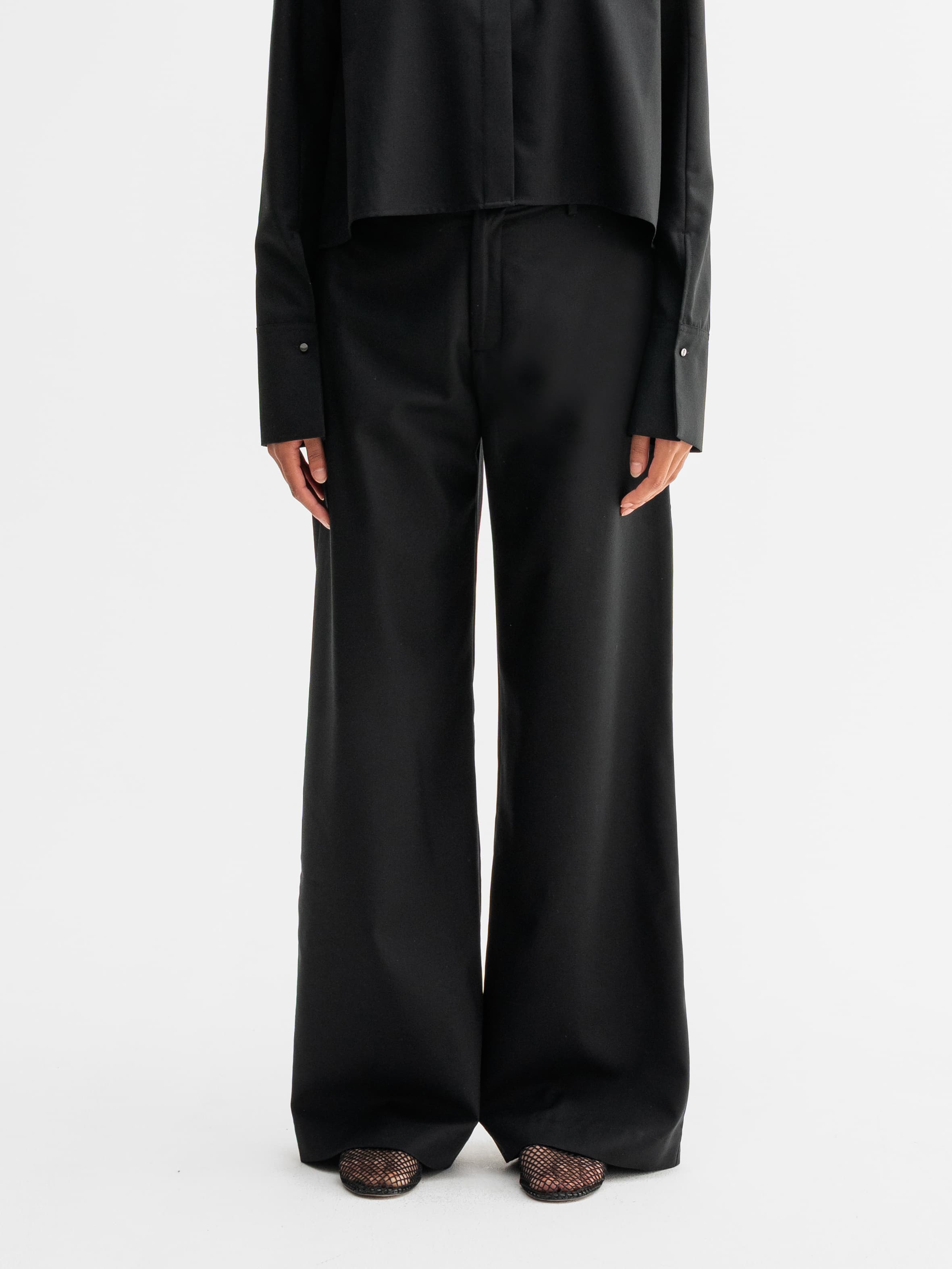 Mila wool trousers black