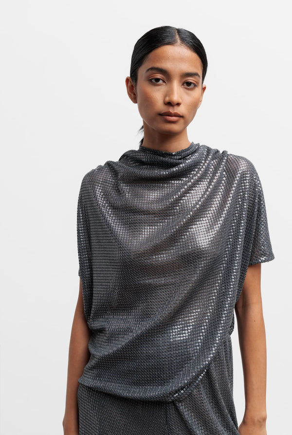 Milly sequin top dark grey