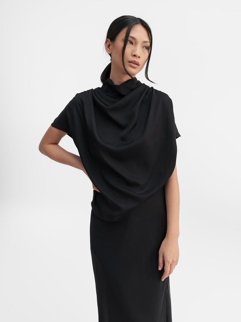 Milly silk top black