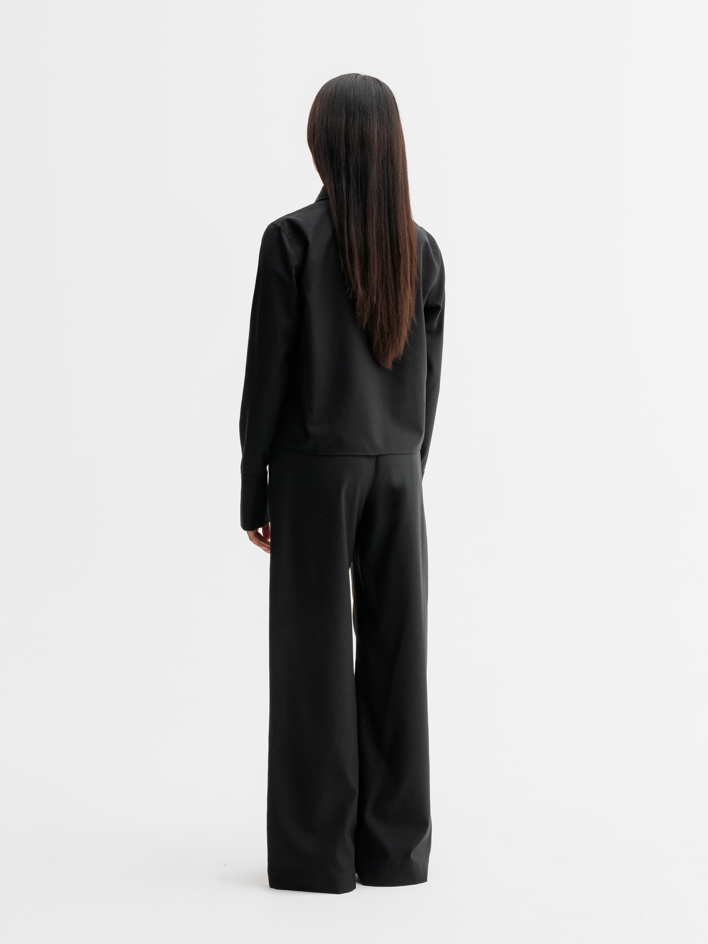 Mindi wool shirt black