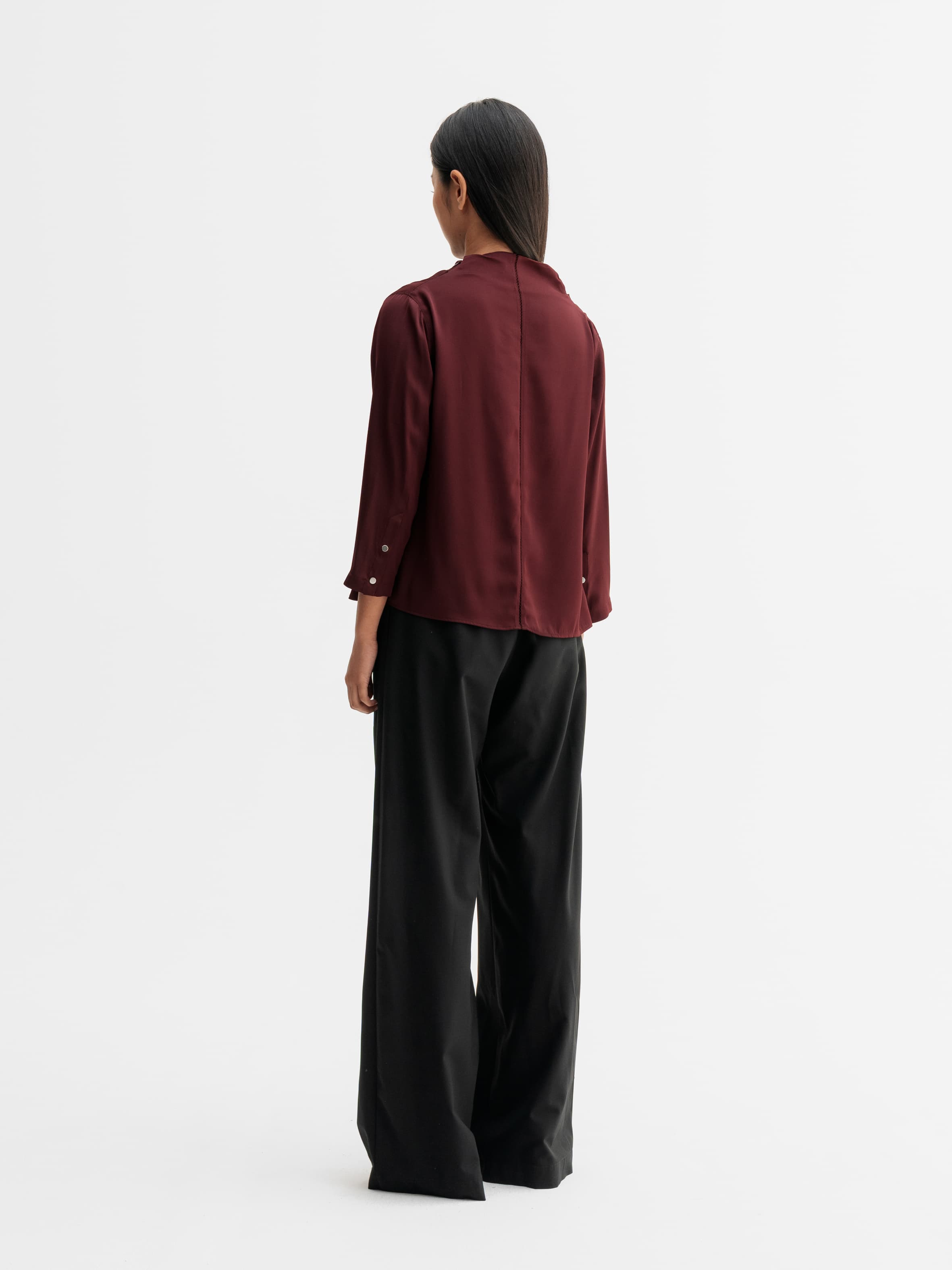 Minou silk blouse burgundy