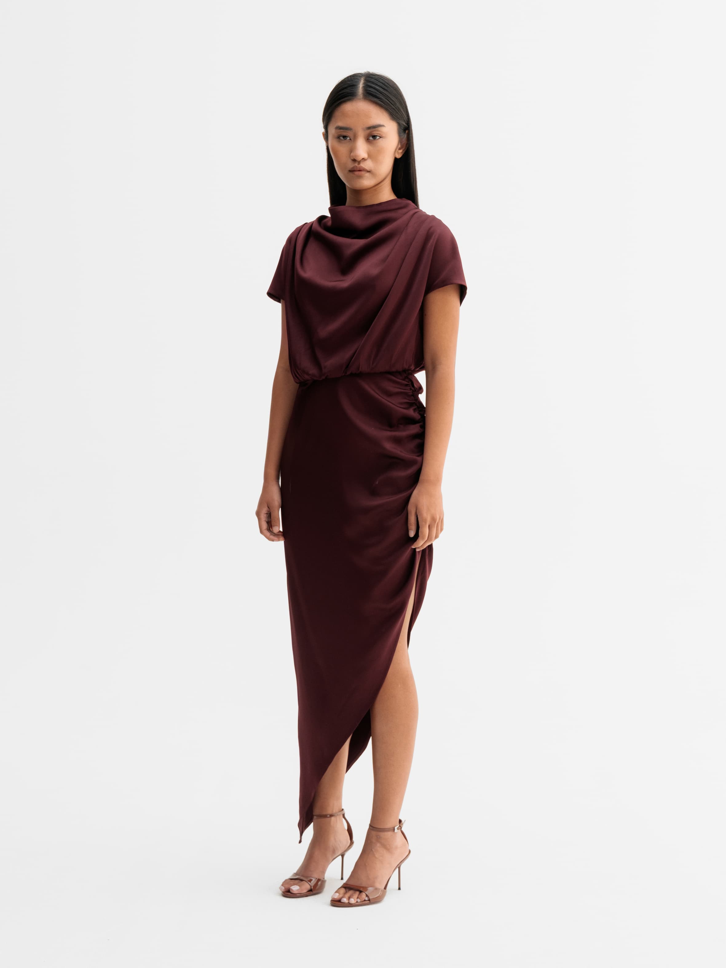 Minou dress burgundy