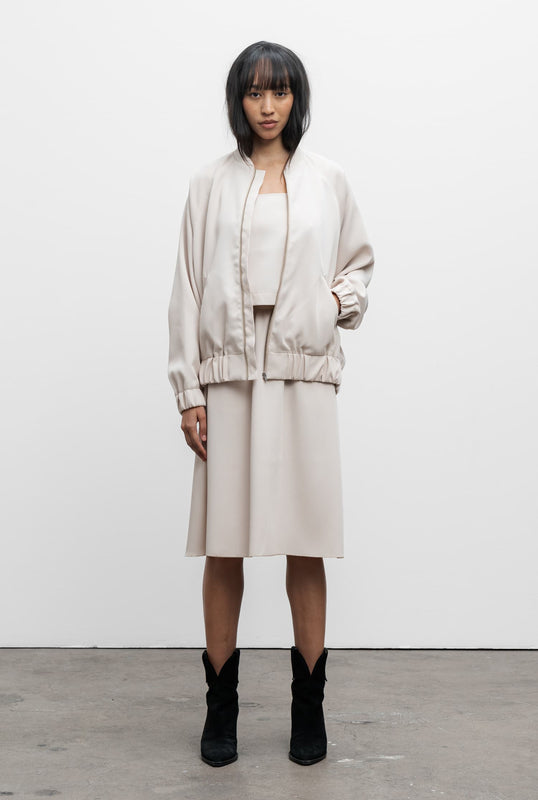 Misaki twill skirt cream