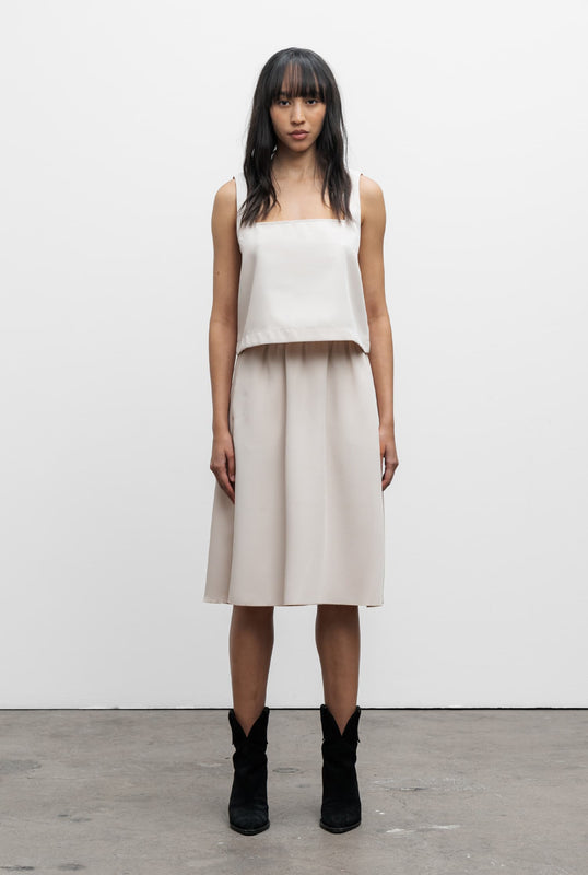 Misaki twill skirt cream