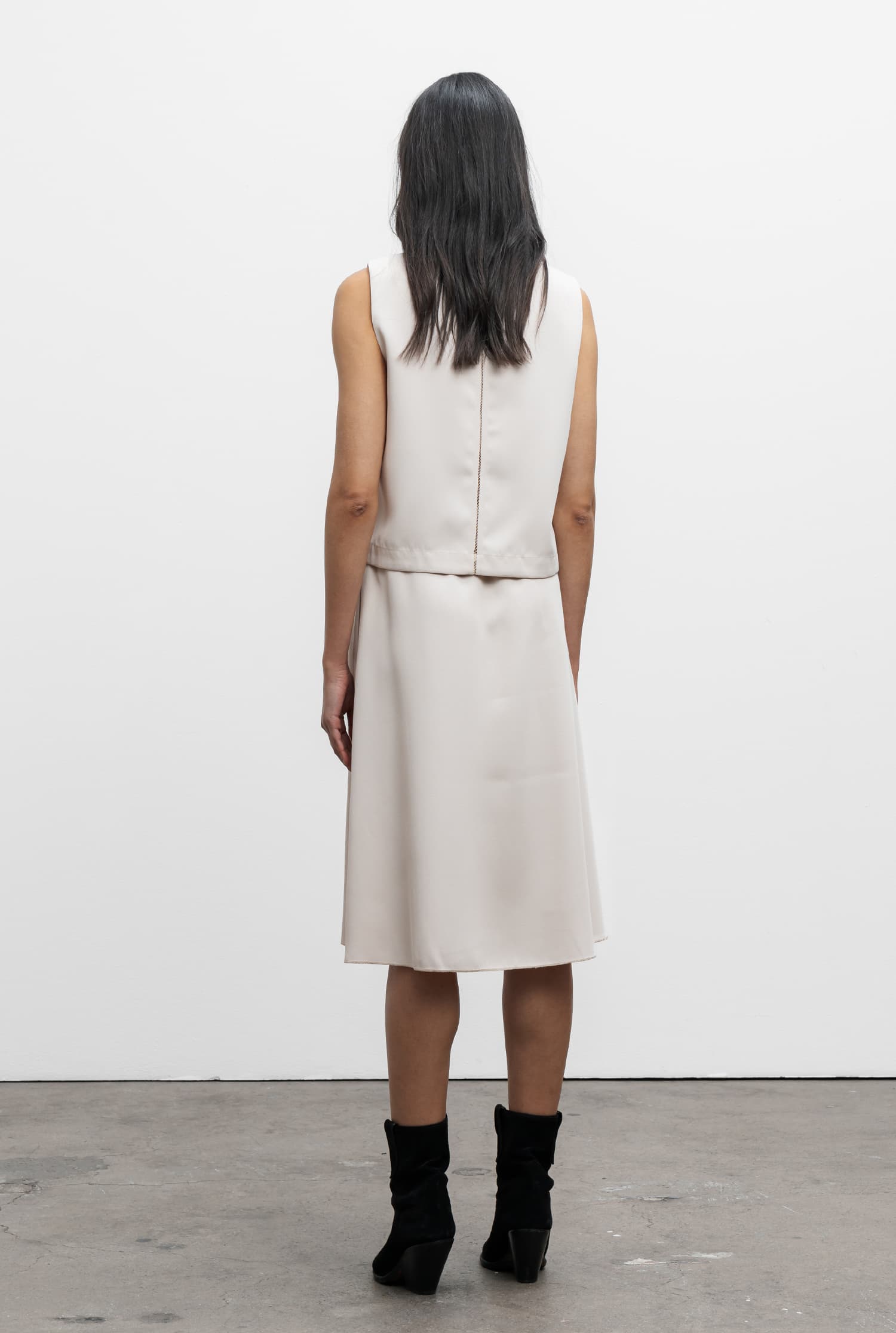 Misaki twill skirt cream