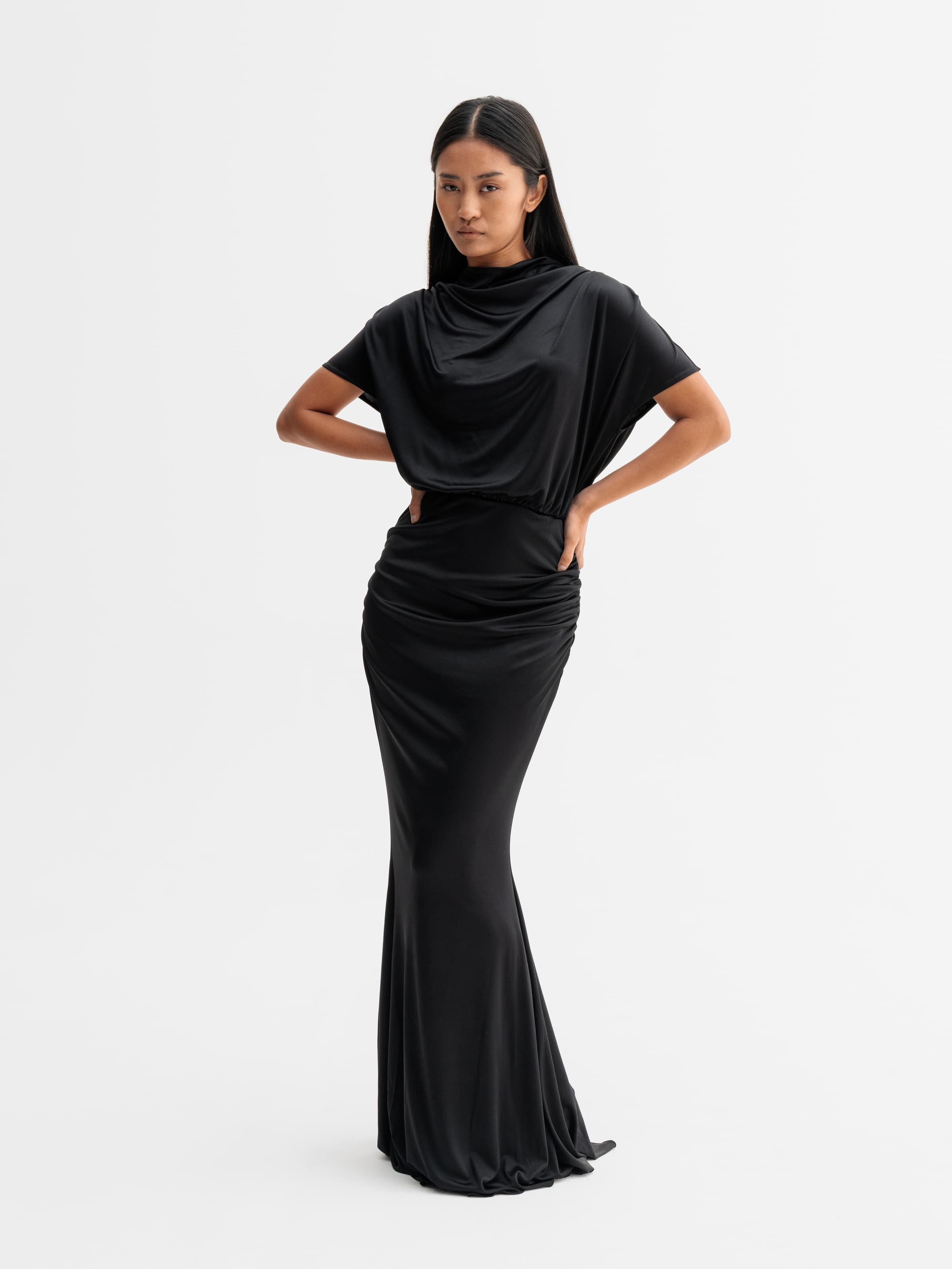 Miya jersey dress black