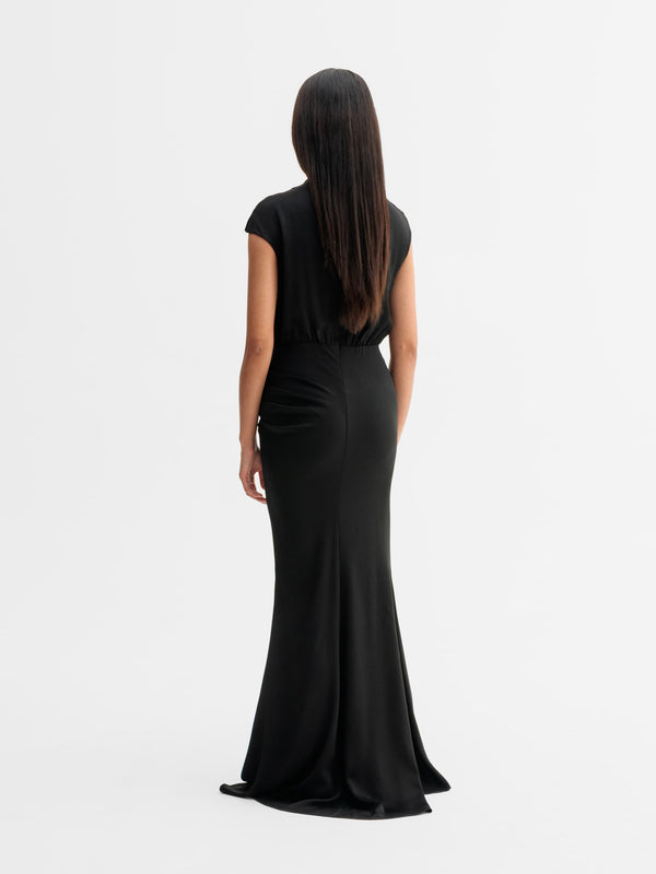 Back view of Ahlvar Gallery Myra dress in Black
