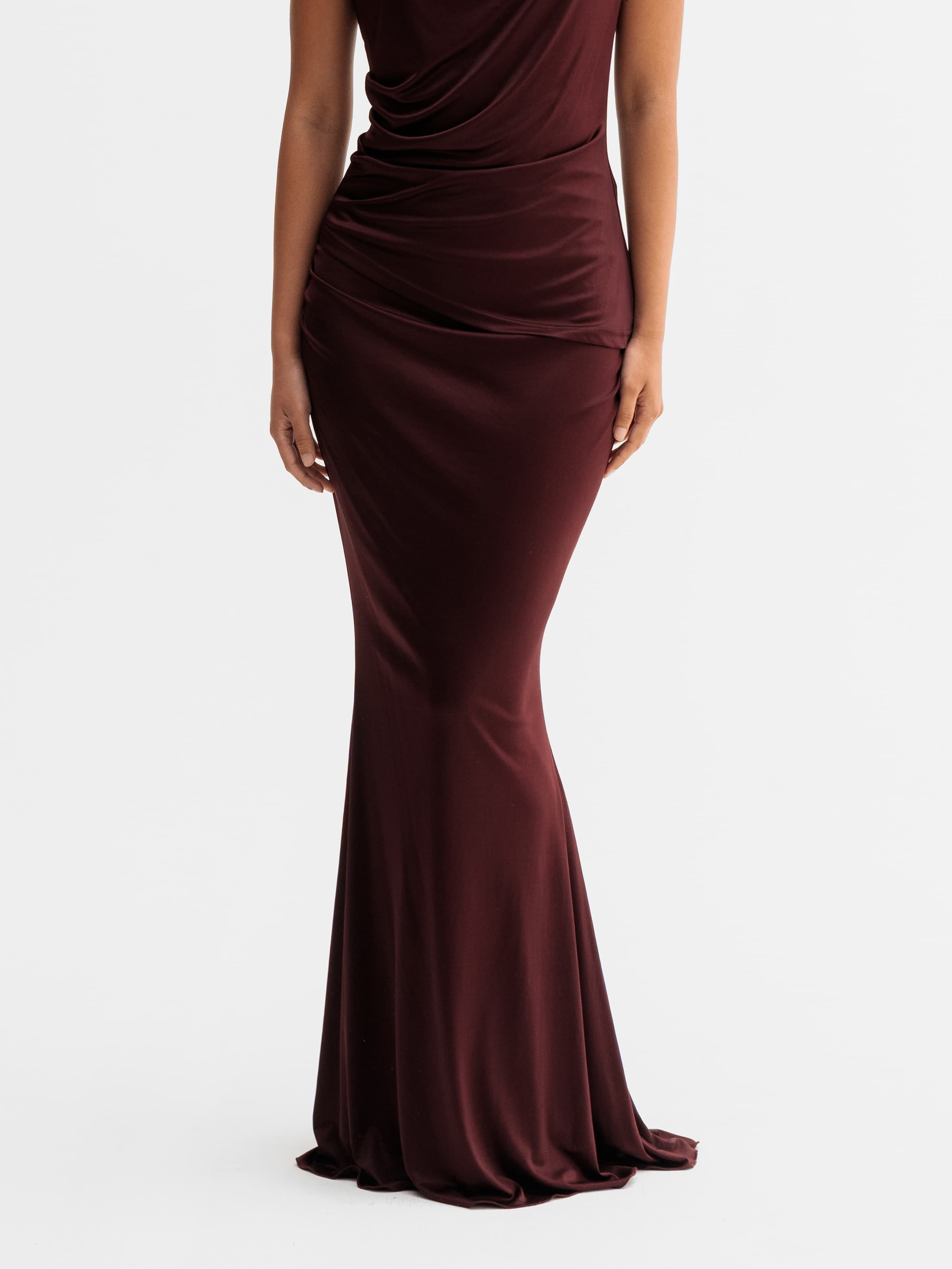 Myra jersey skirt burgundy