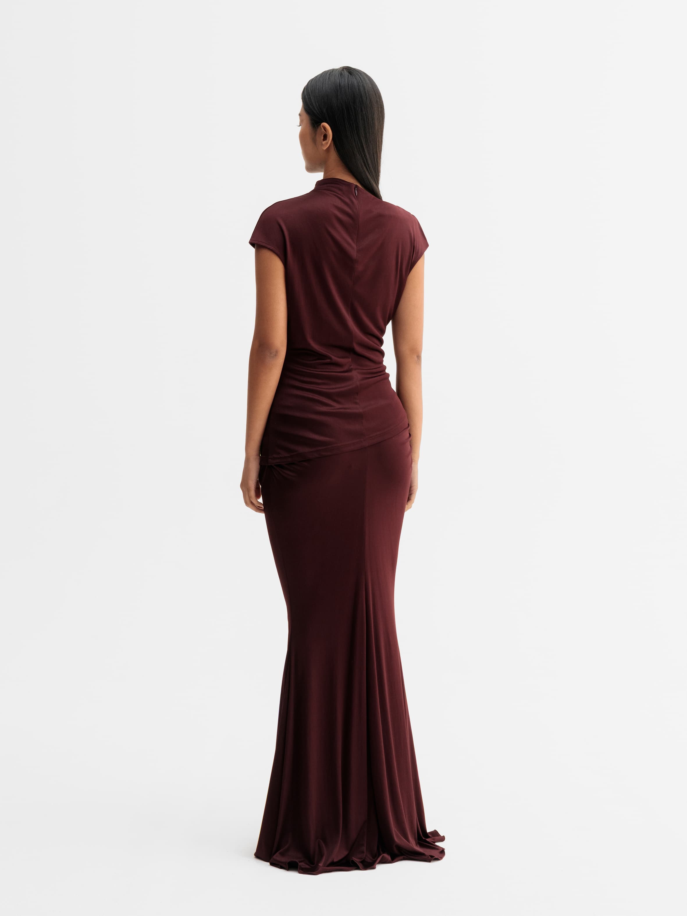 Myra jersey skirt burgundy