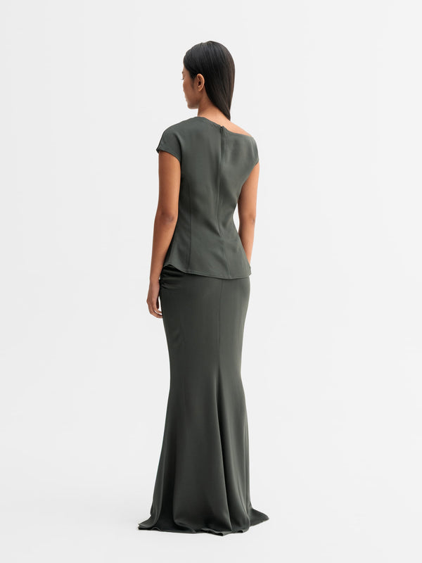 Back view of Ahlvar Gallery Myra skirt in Wood