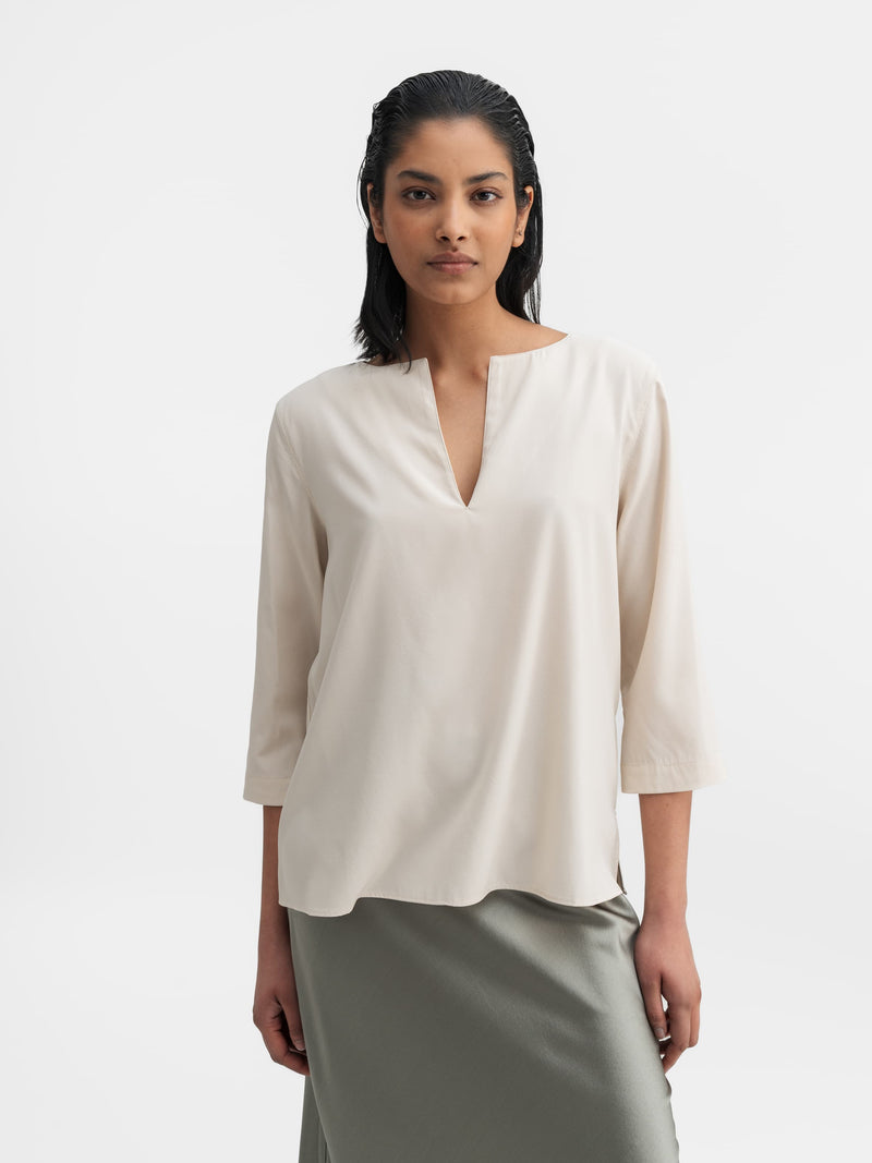 Nala silk blouse cream