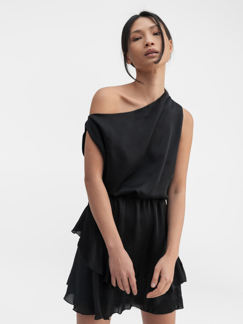 Nelly silk dress black