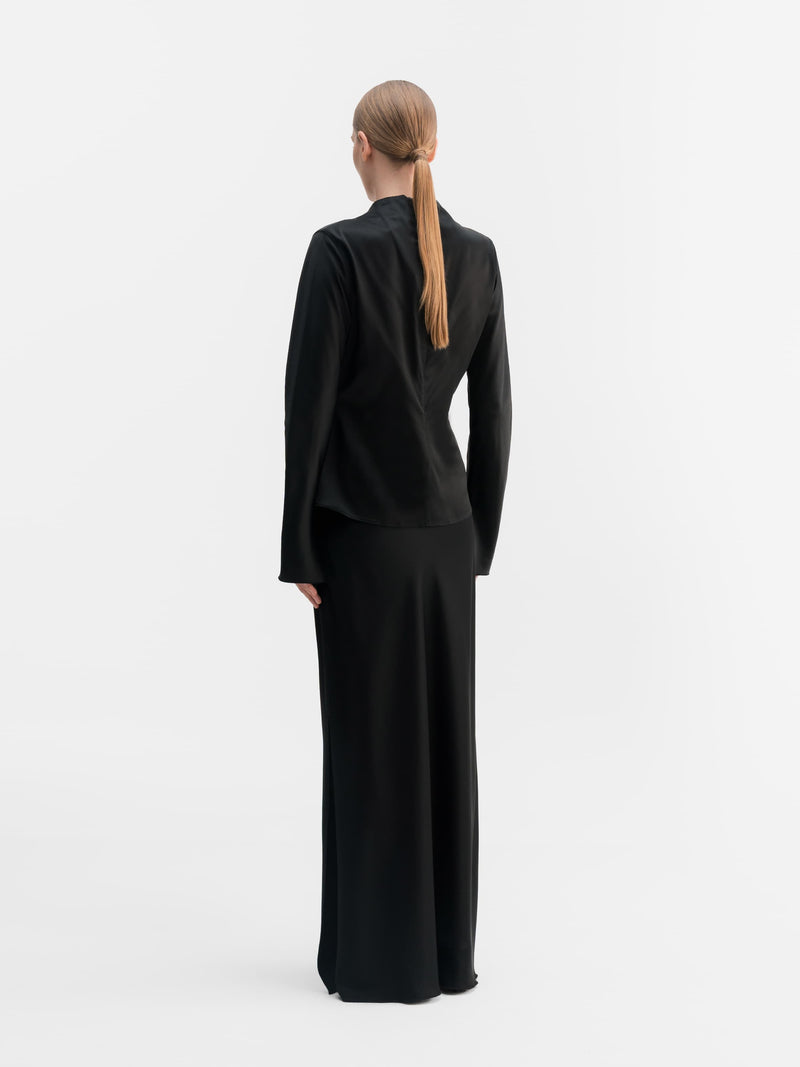 Nika satin blouse black