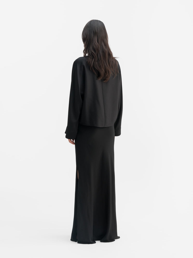 Nina silk blouse black