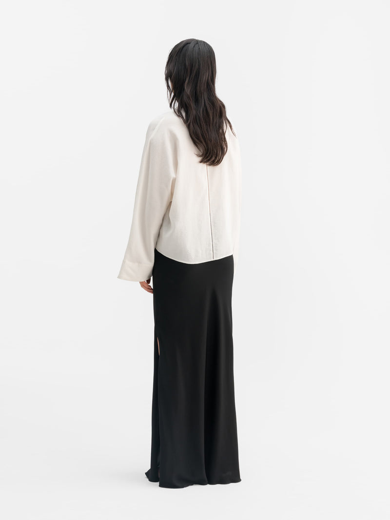 Nina v-neck wool blouse off-white