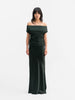 Nola satin top deep forest