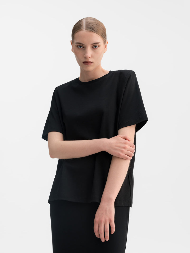 Okaya cotton tee black