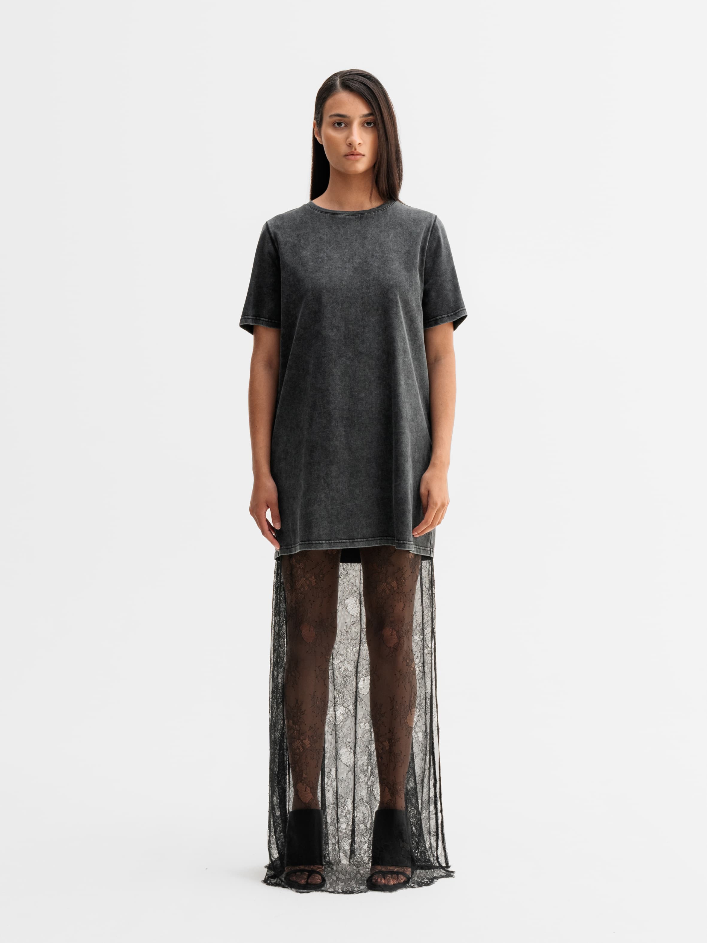 Oki long tee washed black