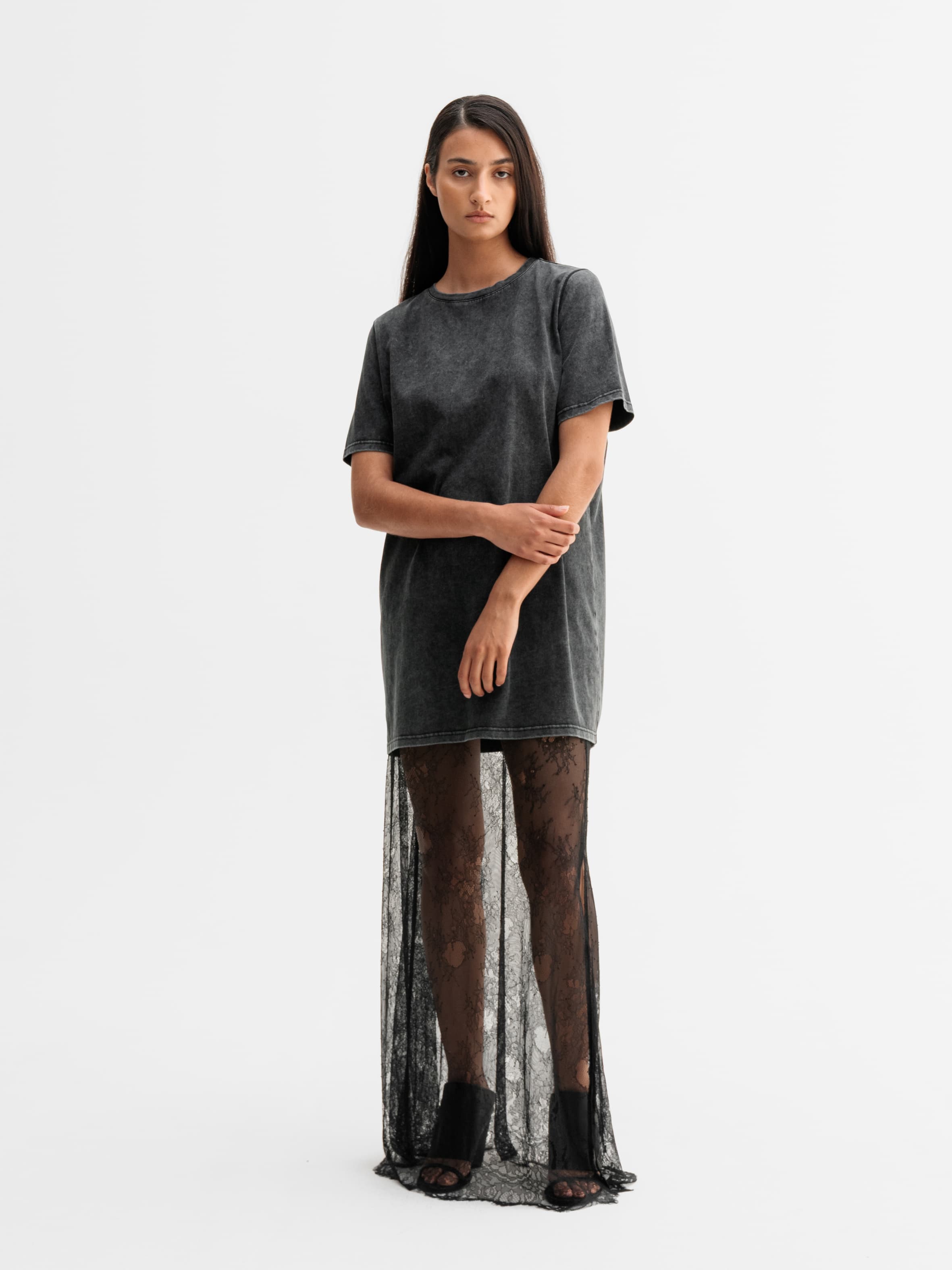 Oki long tee washed black