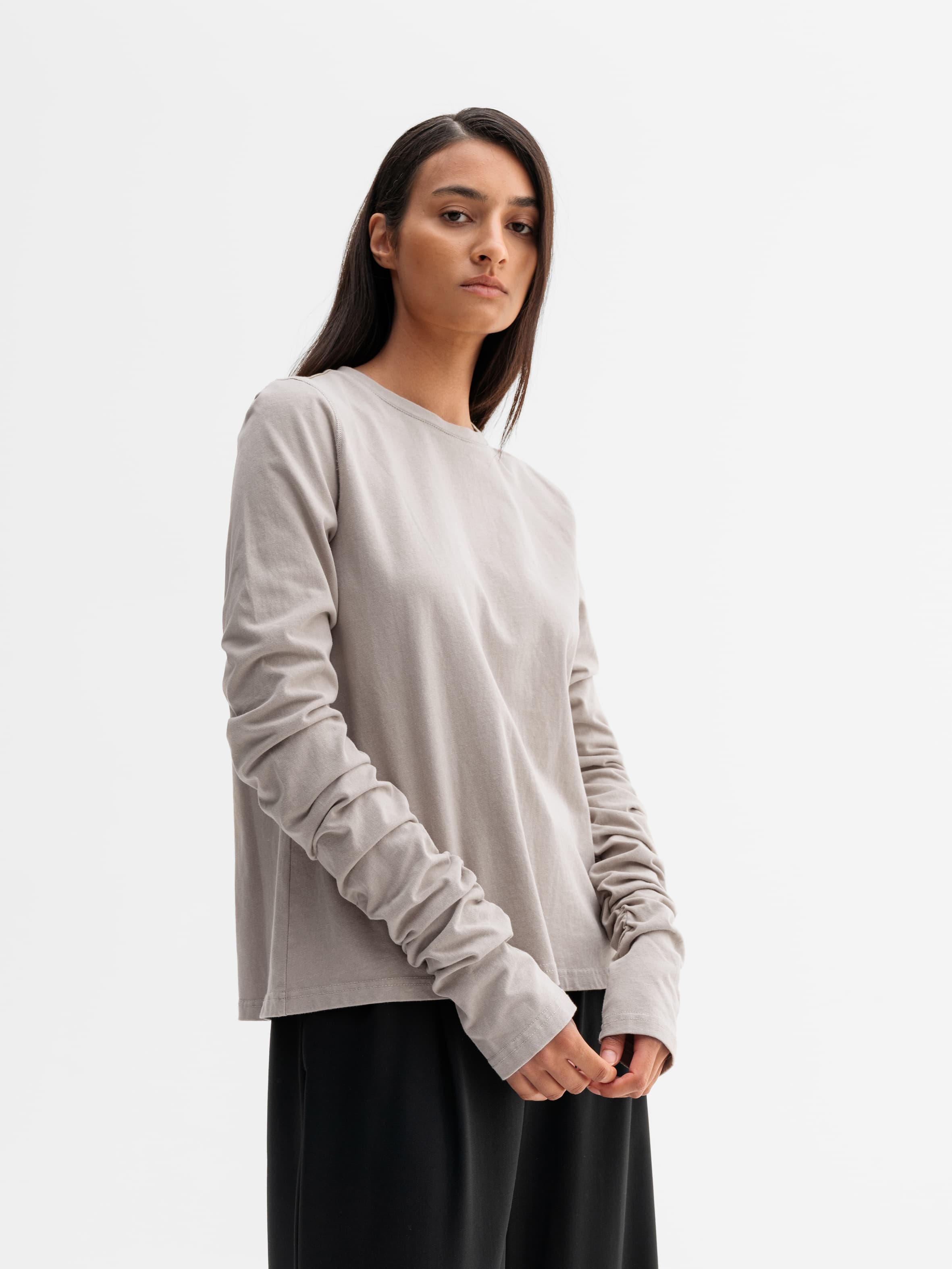 Ona LS tee washed greige