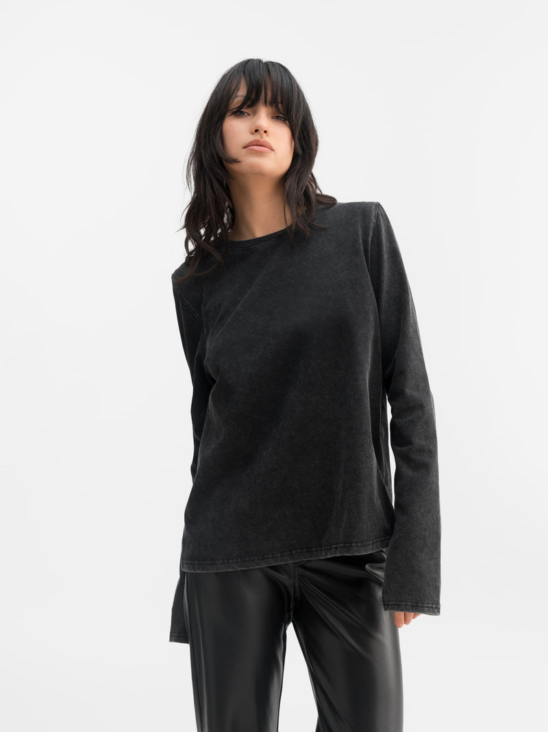 Onyx LS tee washed black