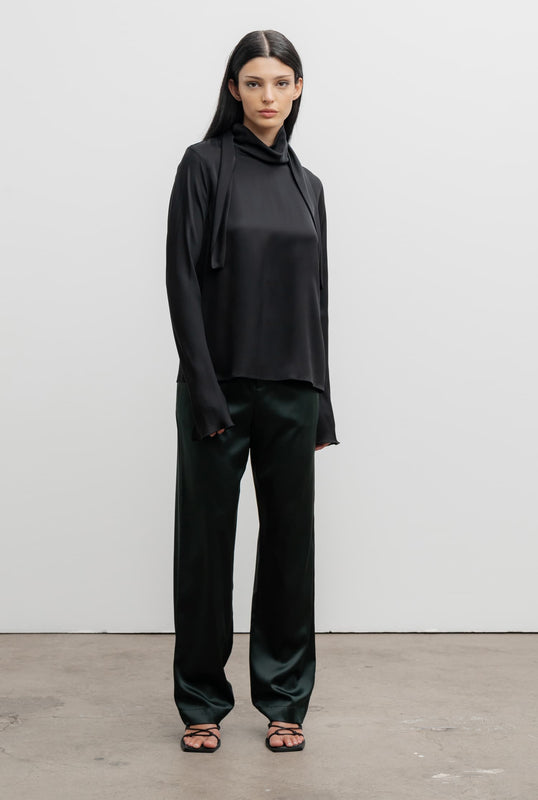 Rika silk blouse black