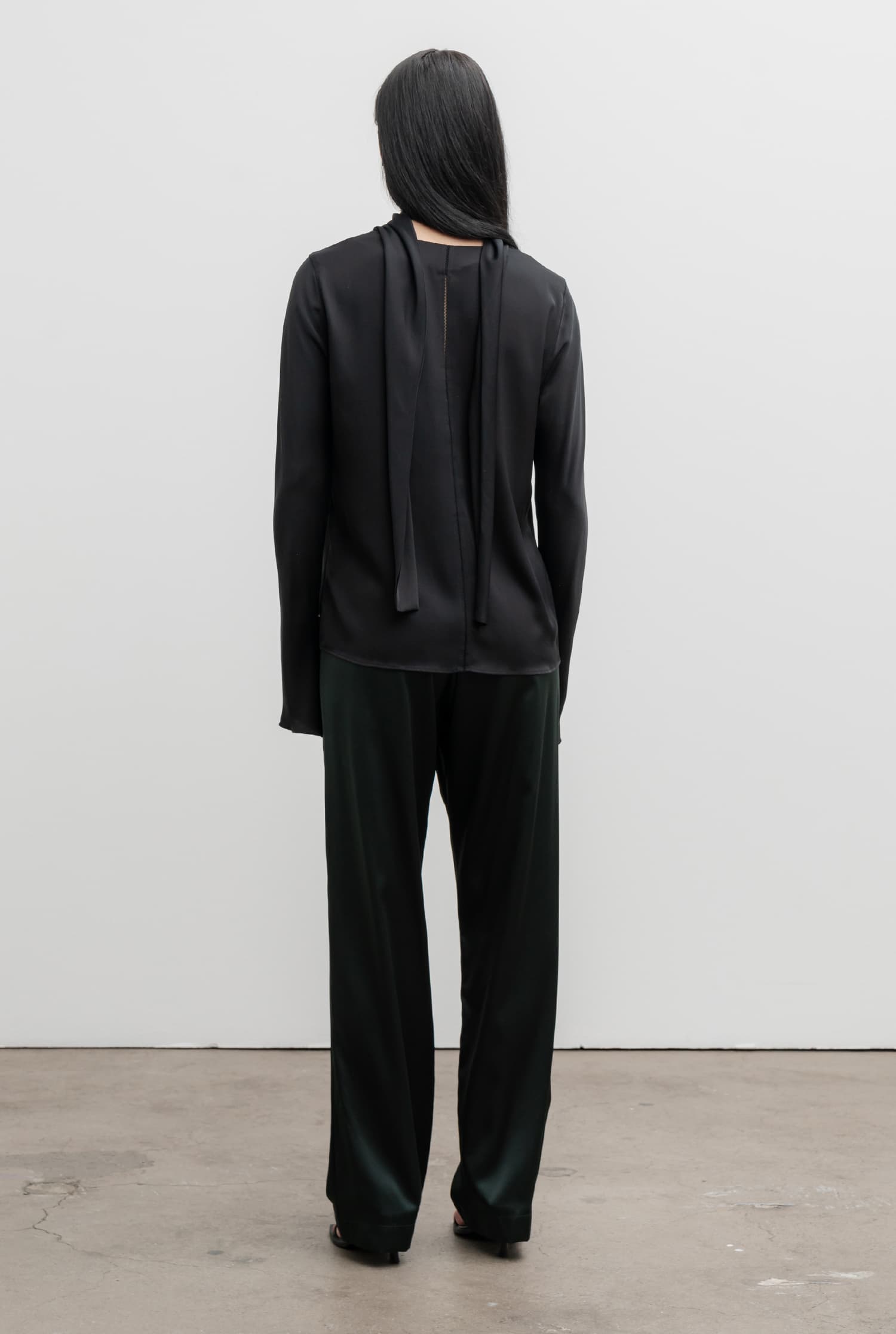 Rika silk blouse black