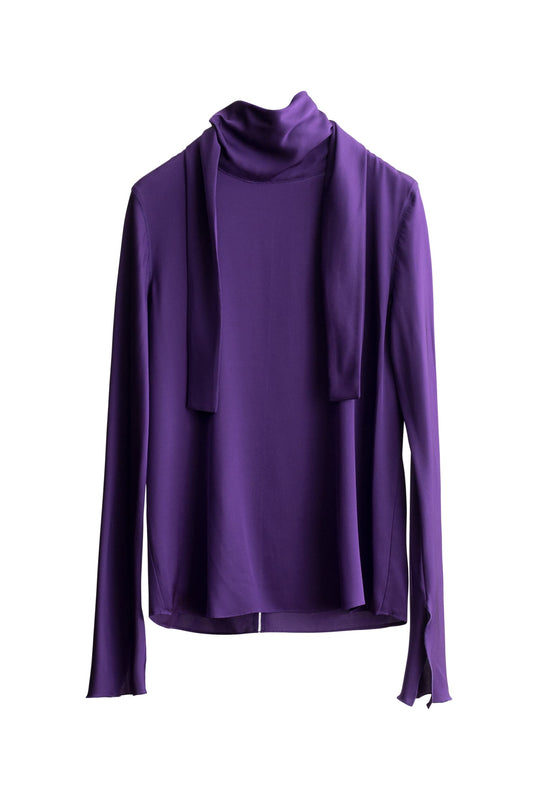 Rika silk blouse violet