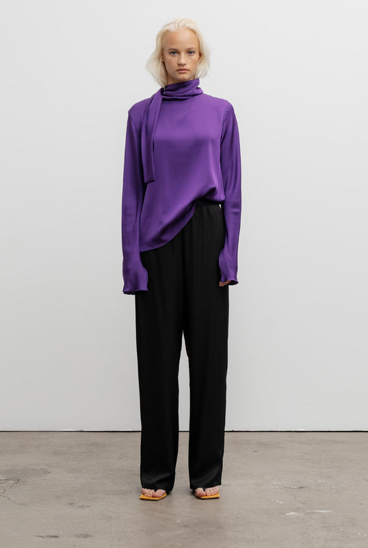 Rika silk blouse violet