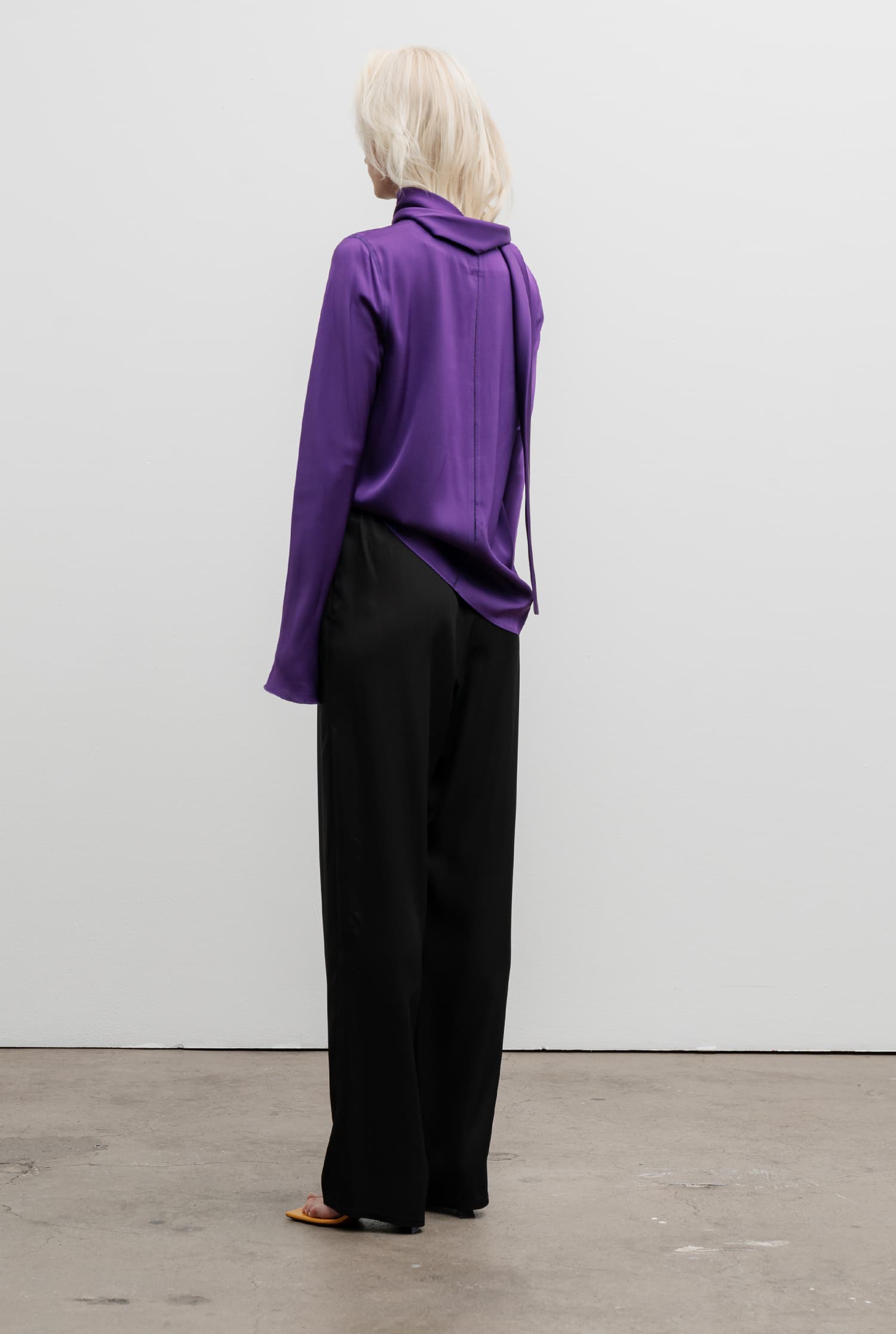 Rika silk blouse violet