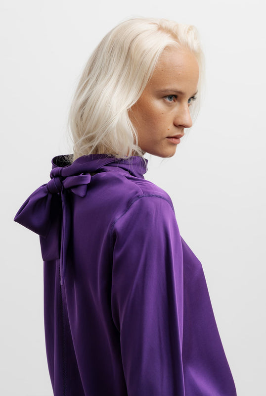 Rika silk blouse violet