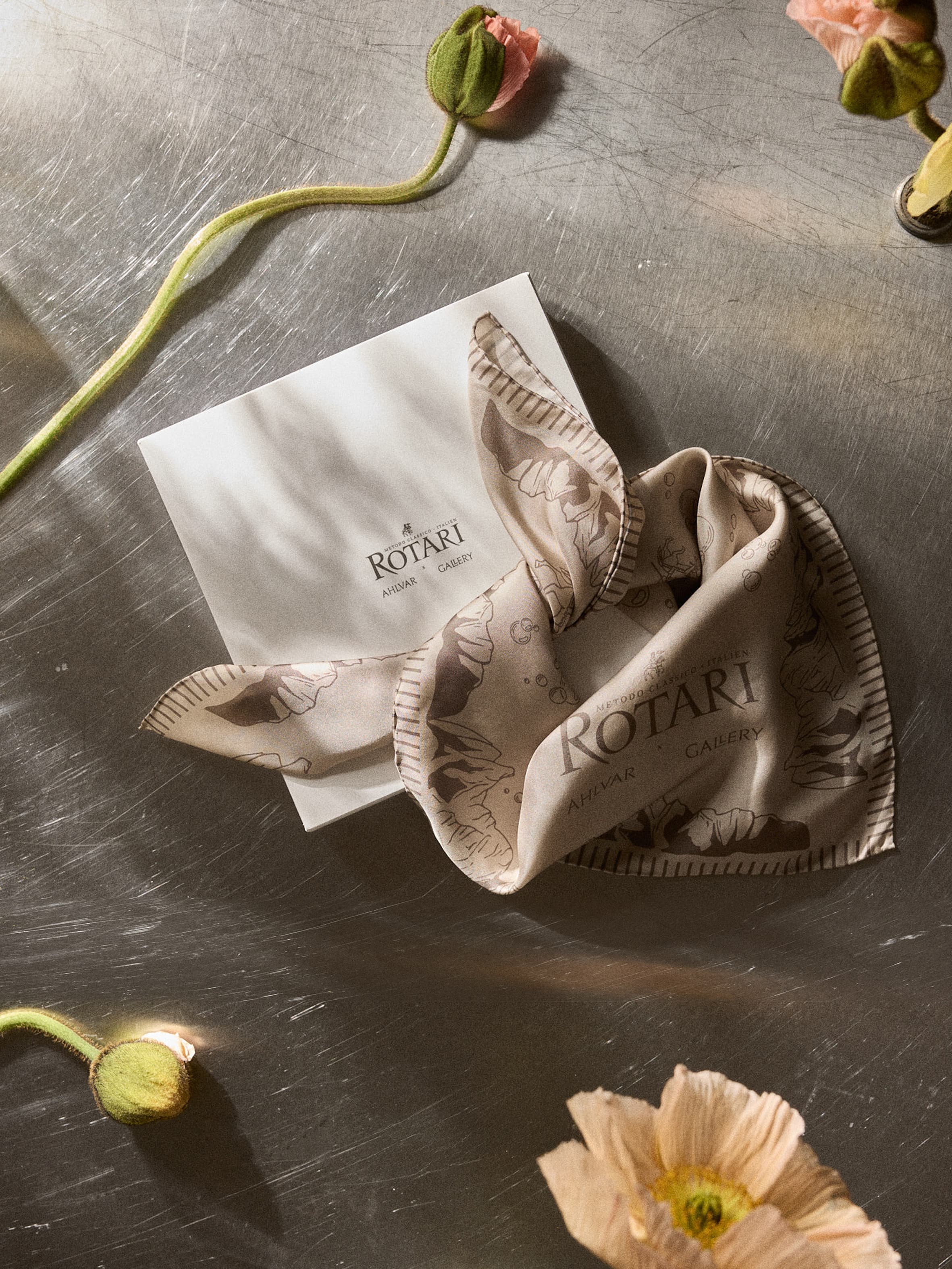 Ahlvar Gallery x Rotari silk scarf