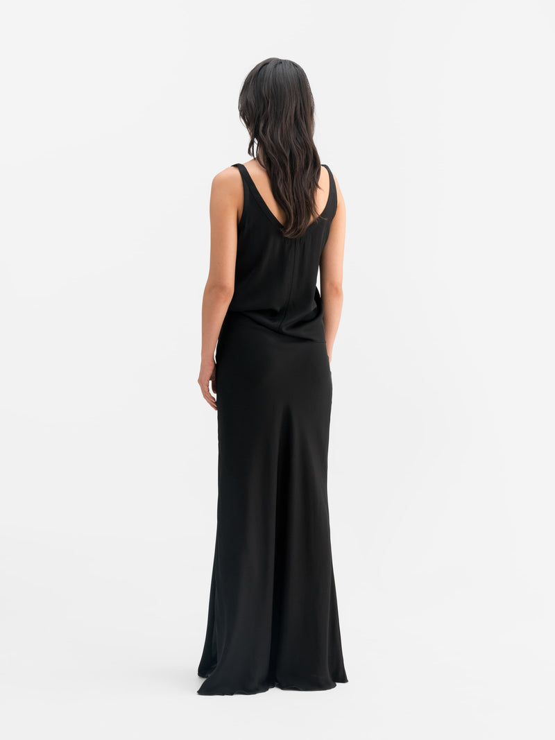 Shin silk tank black