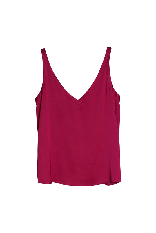 Shin silk tank raspberry
