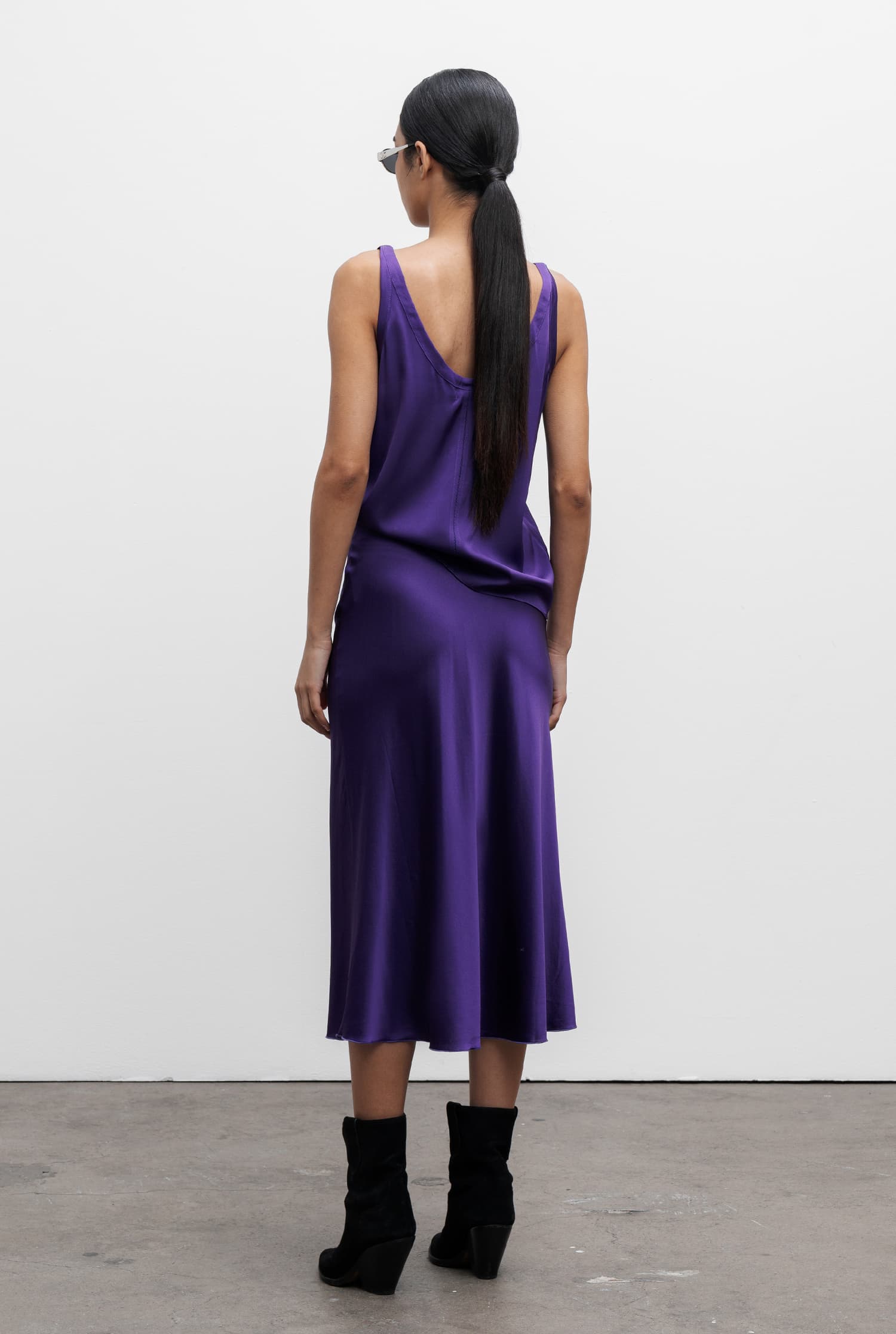Shin silk tank violet