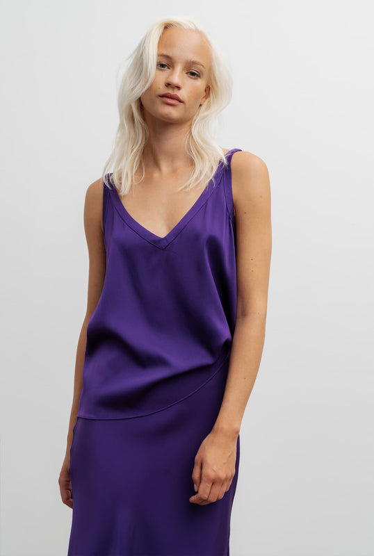Shin silk tank violet
