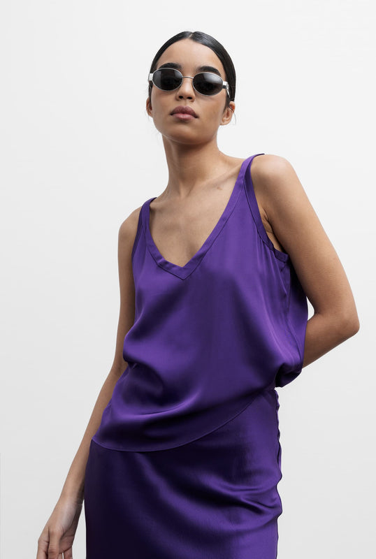 Shin silk tank violet