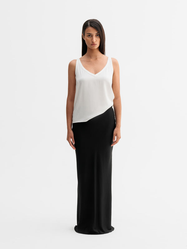Shin silk tank white