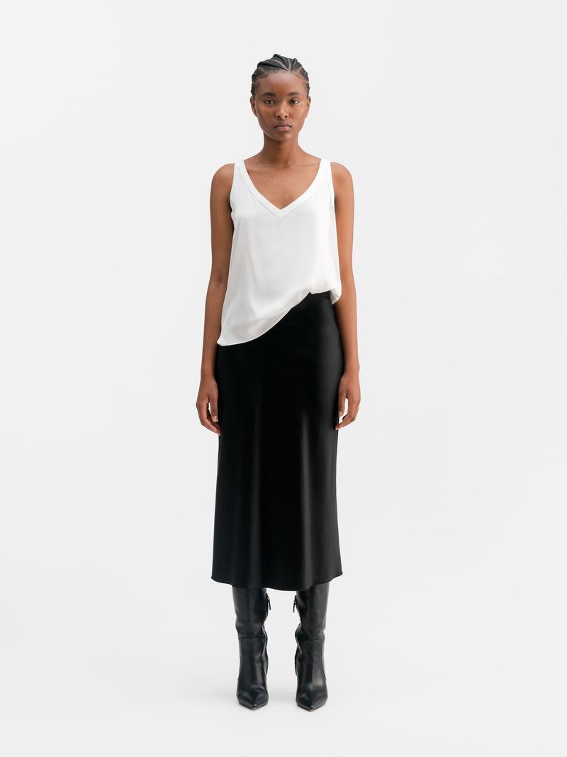 Shin silk tank white