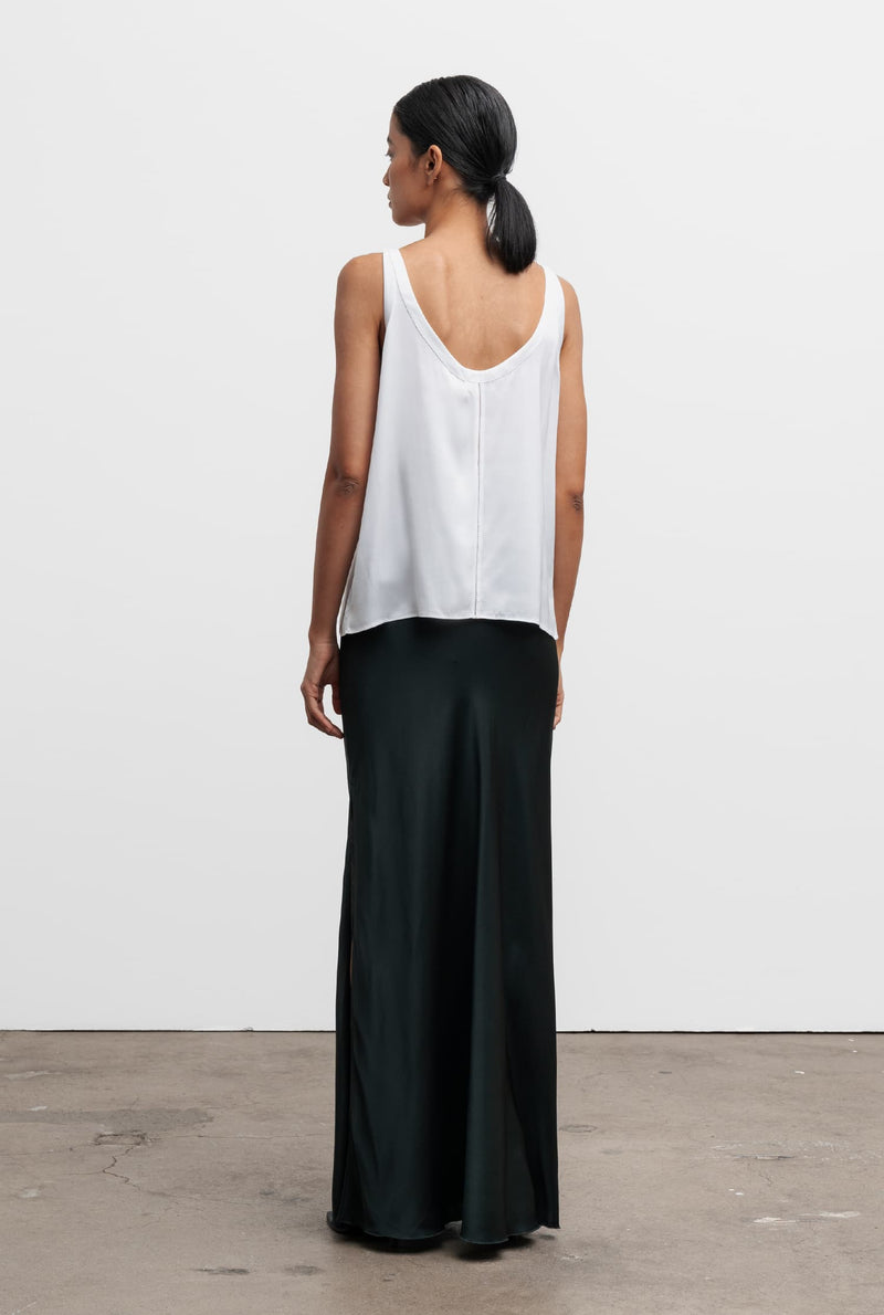 Shin silk tank white