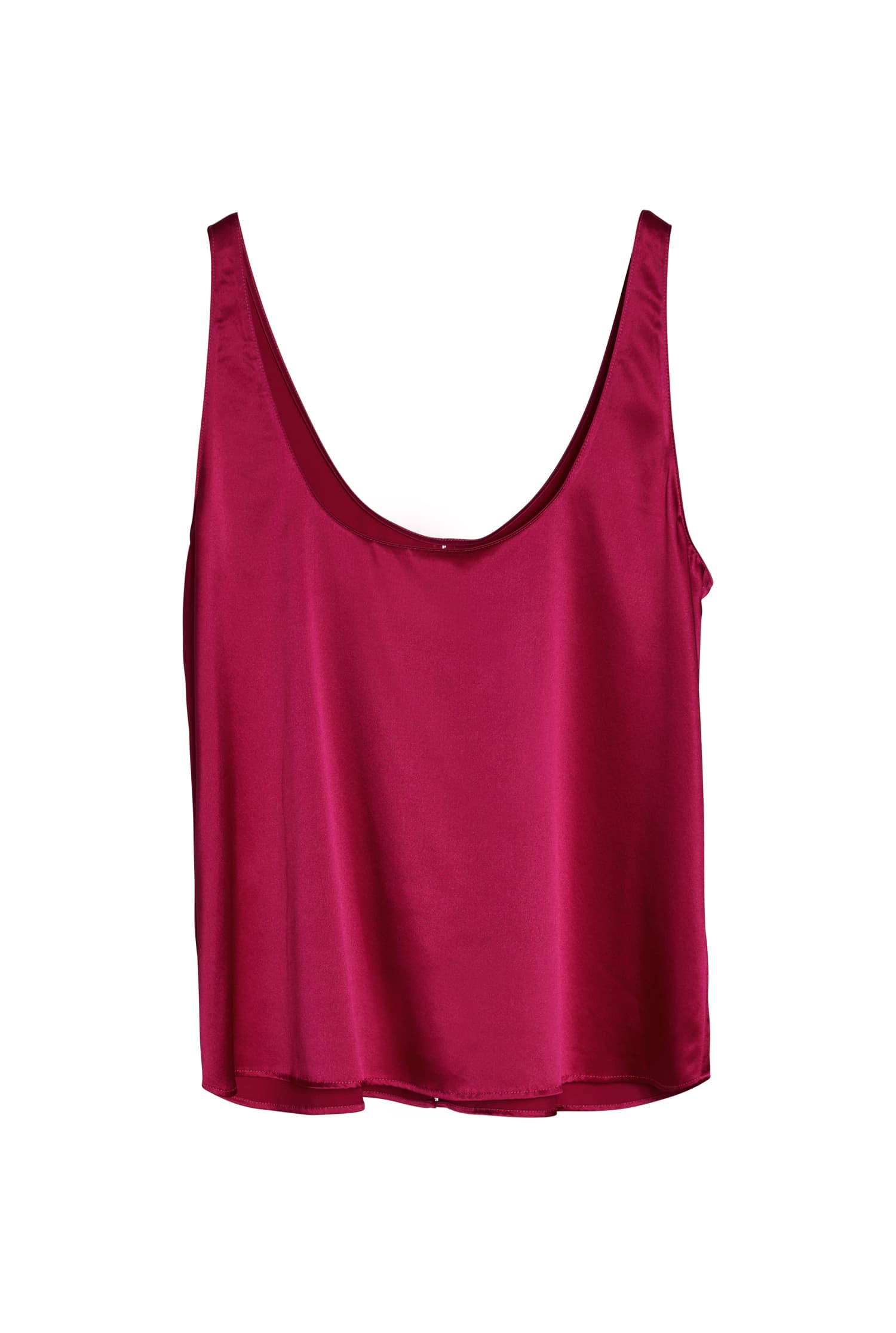 Shiro satin silk tank raspberry