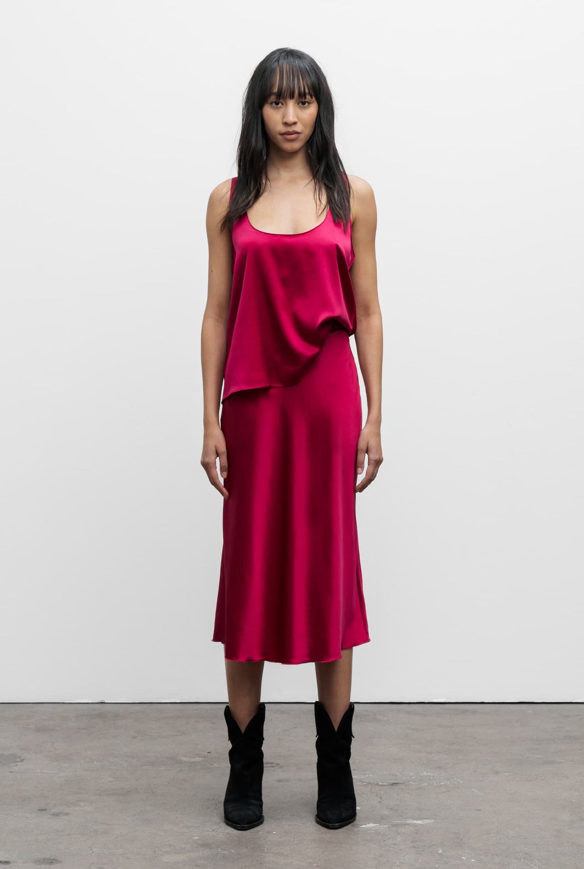 Light Raspberry Satin Sheets Shiro satin silk tank raspberry – Ahlvar Gallery