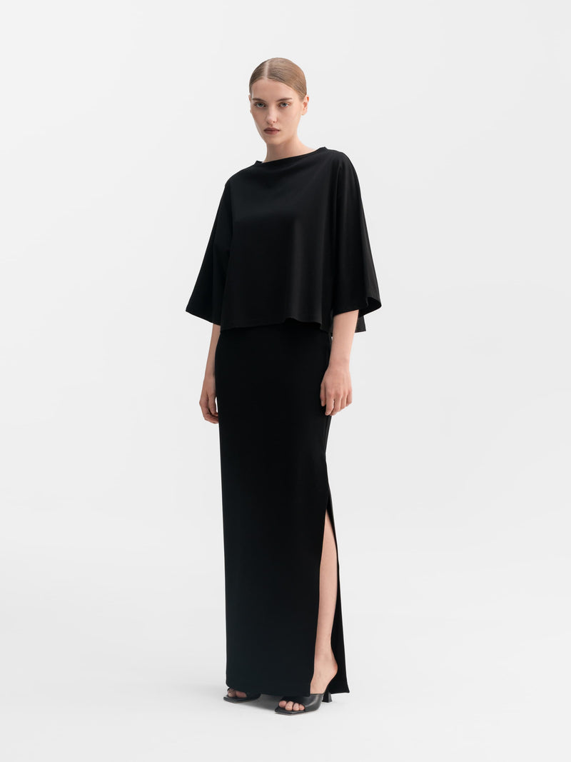 Thea jersey tee black