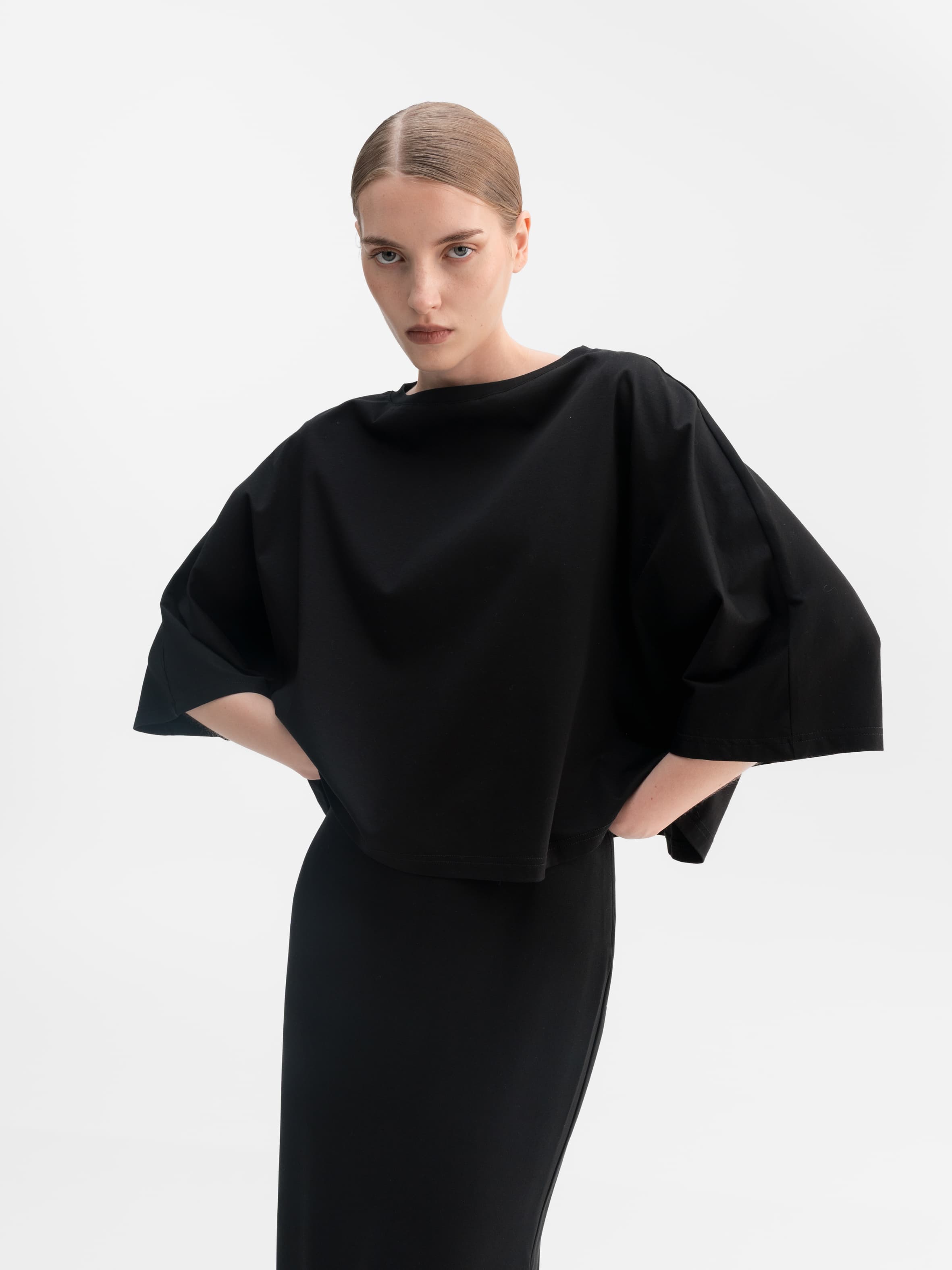 Thea jersey tee black