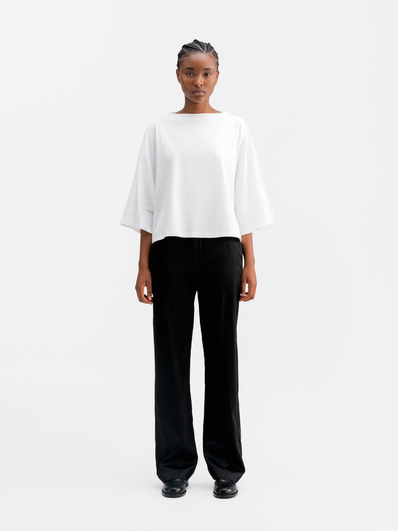Thea jersey tee white