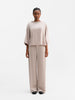 Thea satin tee greige