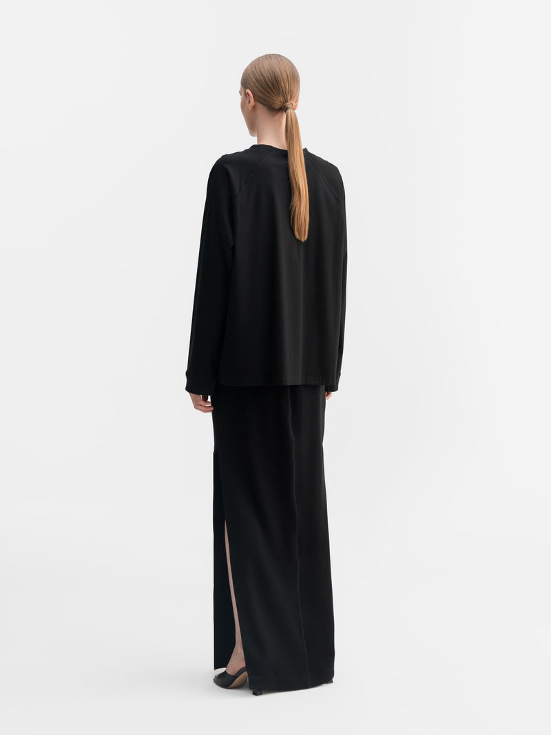 Thelma LS cotton tee black