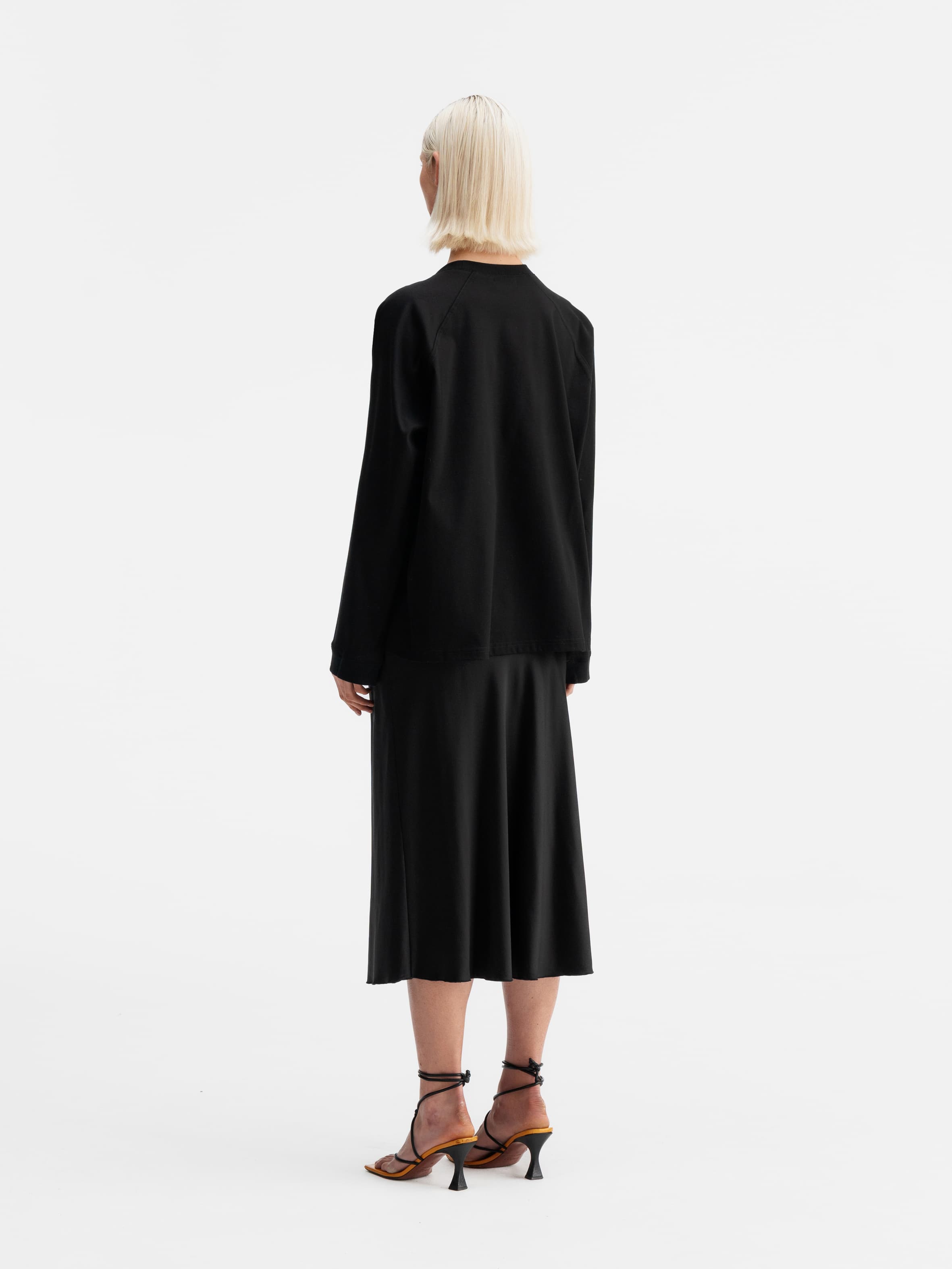 Thelma LS cotton tee black