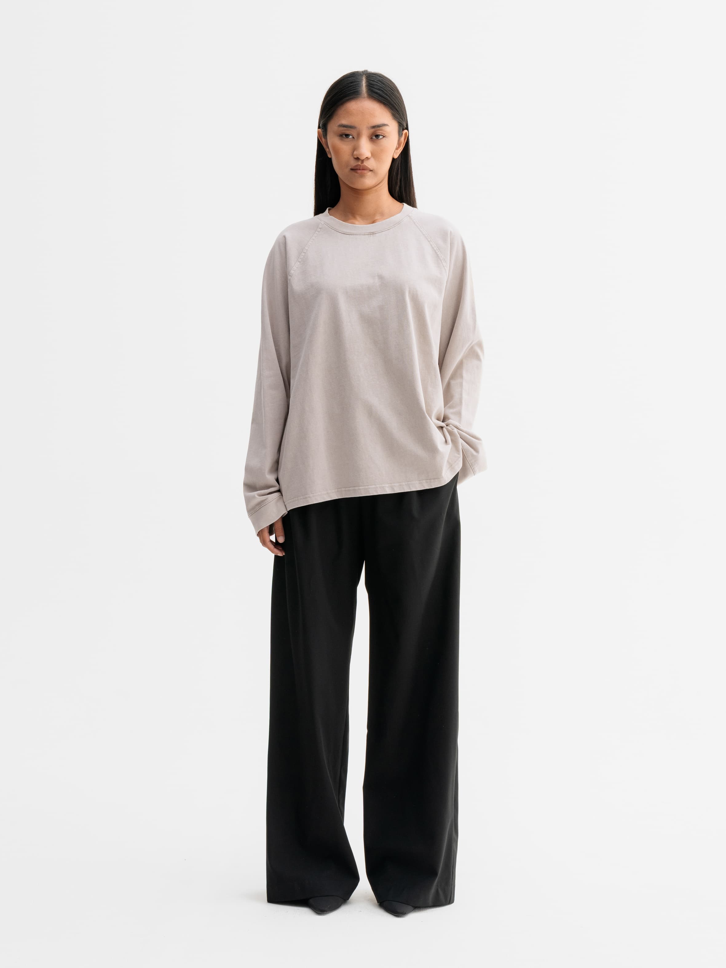 Thelma LS tee washed greige