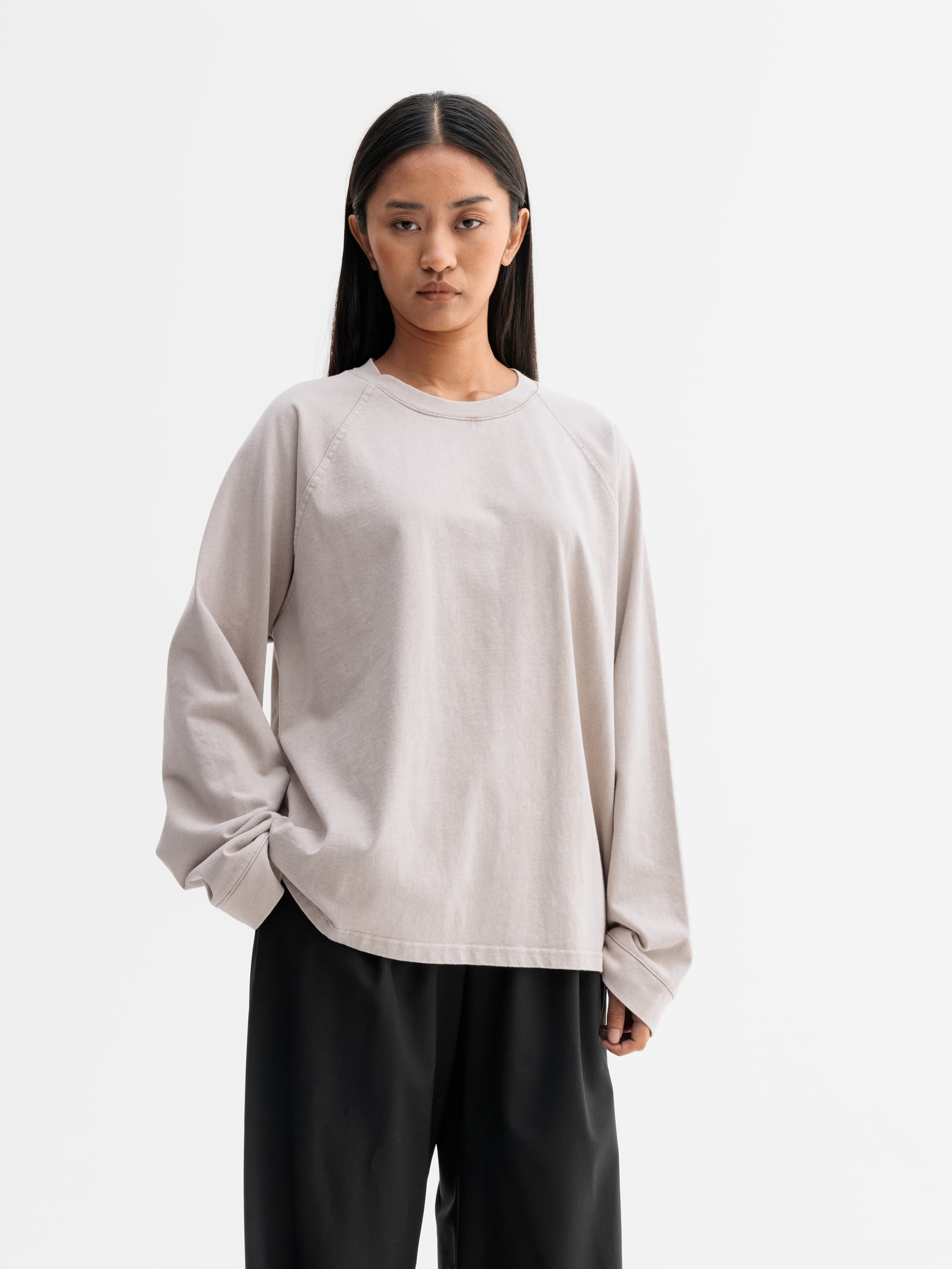 Thelma LS tee washed greige
